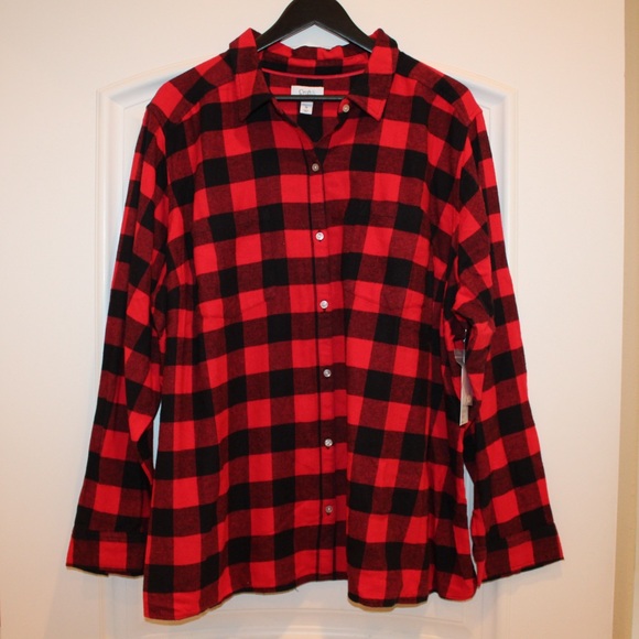 Croft & Barrow Buffalo plaid flannel shirt (women’s 3X) (NWT) - Picture 1 of 10